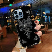 Rhinestone Skull Square-Trunk Case in hand