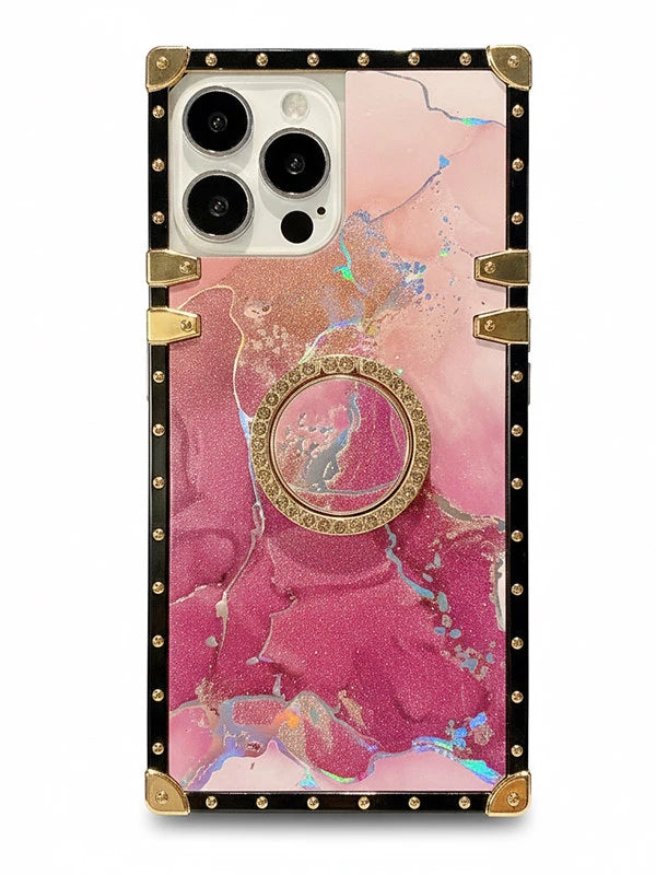 pink tie-dye phone case