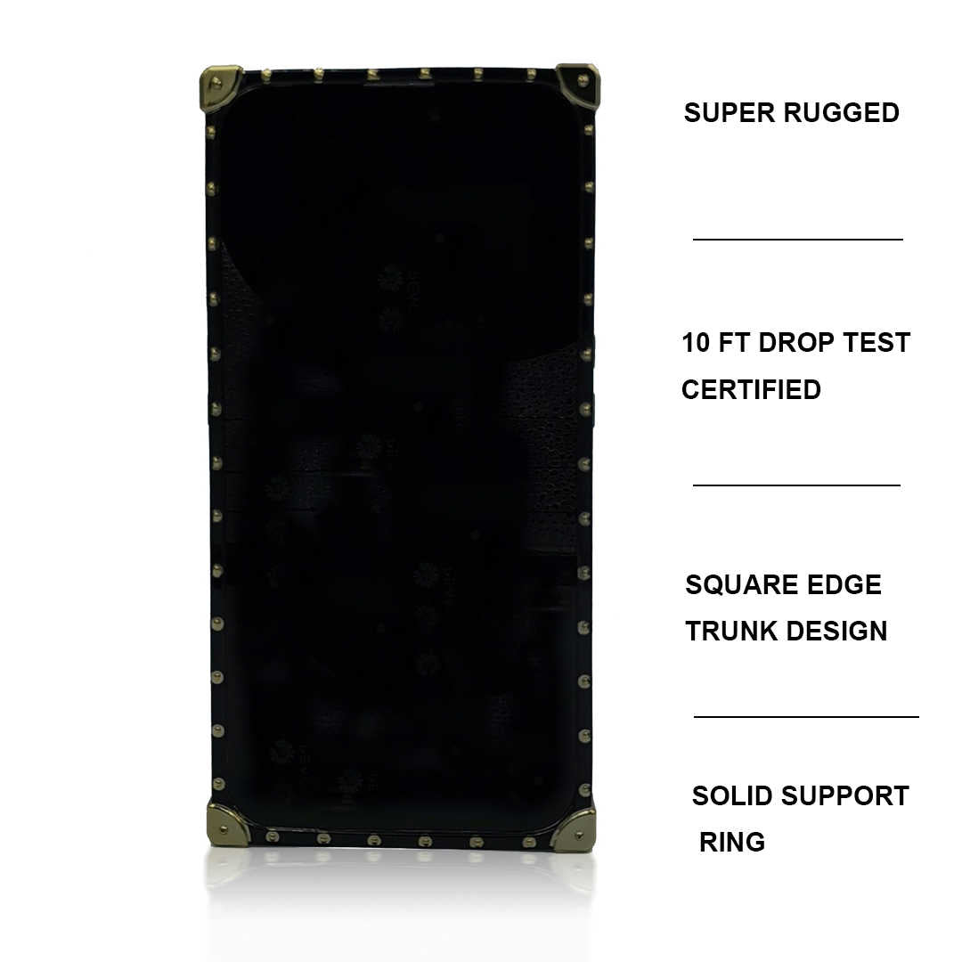 Soft Black Plaid Square iPhone Case