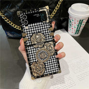 floral houndstooth samsung case